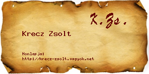 Krecz Zsolt névjegykártya